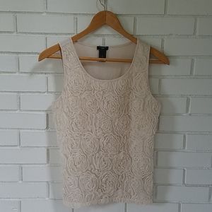 Ann Taylor Floral Lace Top Sz SP Small Petite